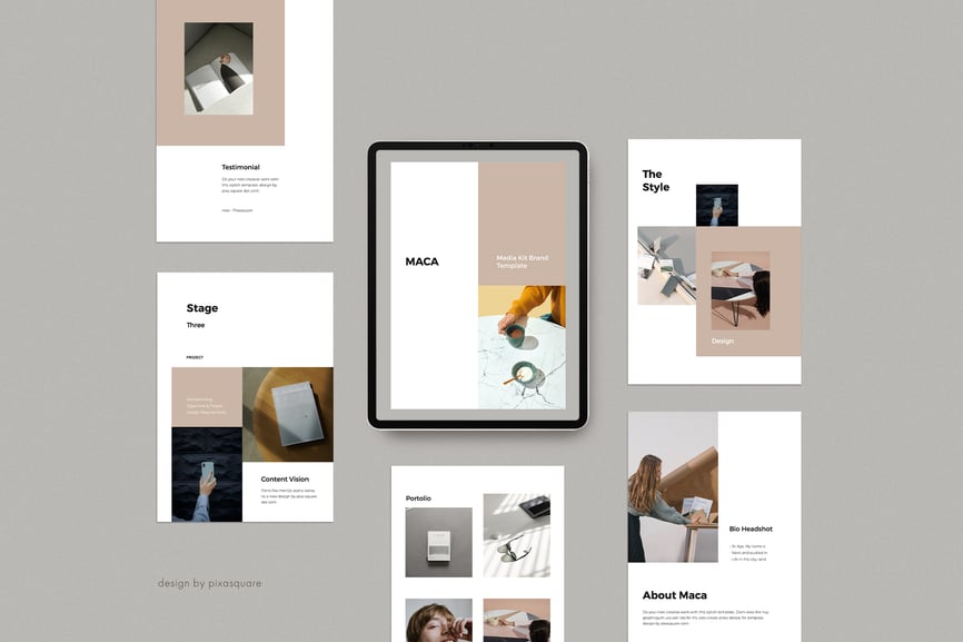 173 MACA - A4 Vertical Powerpoint Media Kit Template