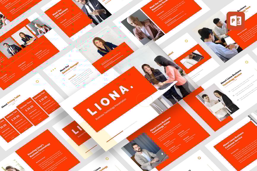 168 Liona - Business Technology PowerPoint Template