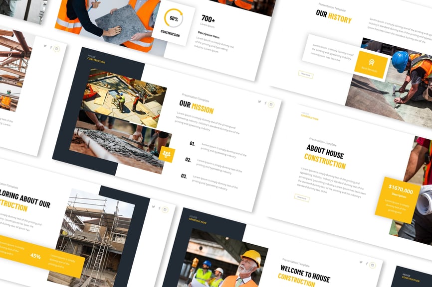 House Construction Powerpoint Presentation Templat