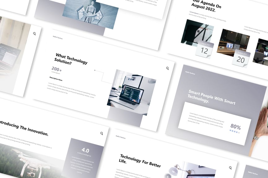 Hello Techno Powerpoint Presentation Template