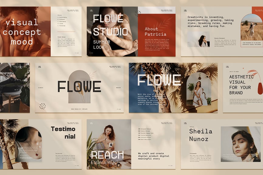 Flowe - Media Kit PowerPoint Template