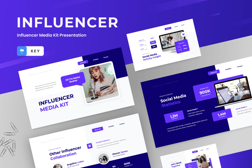 Influencer Media Kit Keynote Template