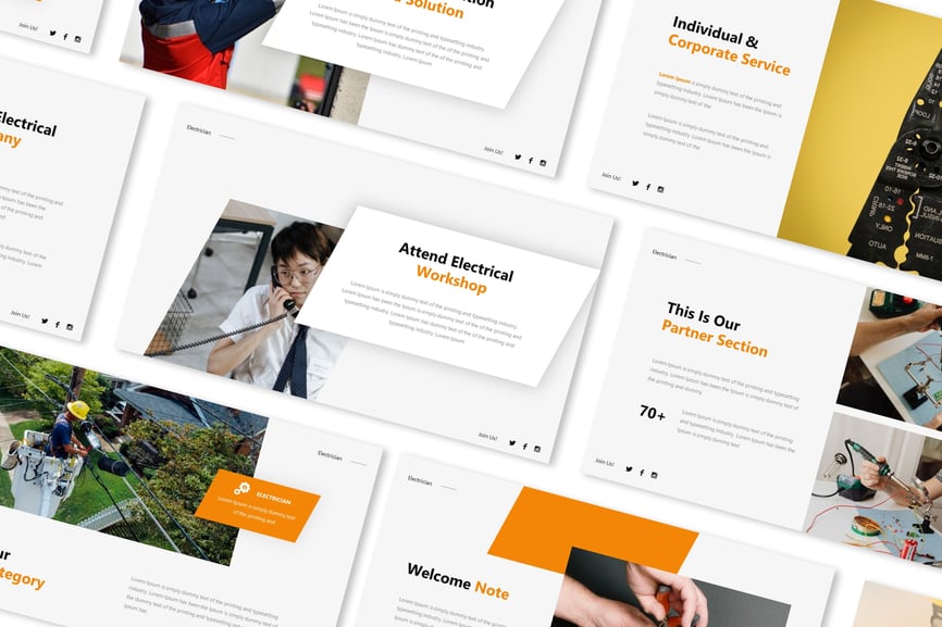 Electrician Services Powerpoint Presentation Templ