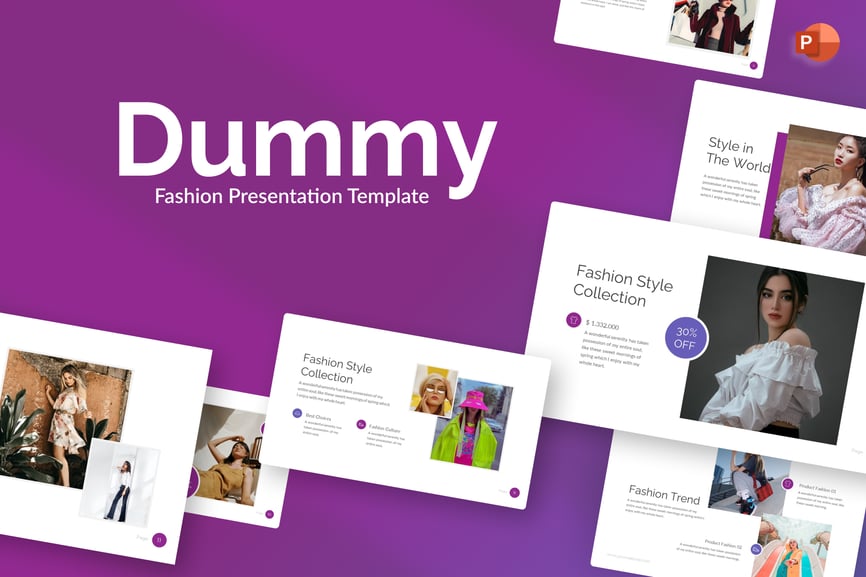 Dummy Purple Modern Fashion PowerPoint