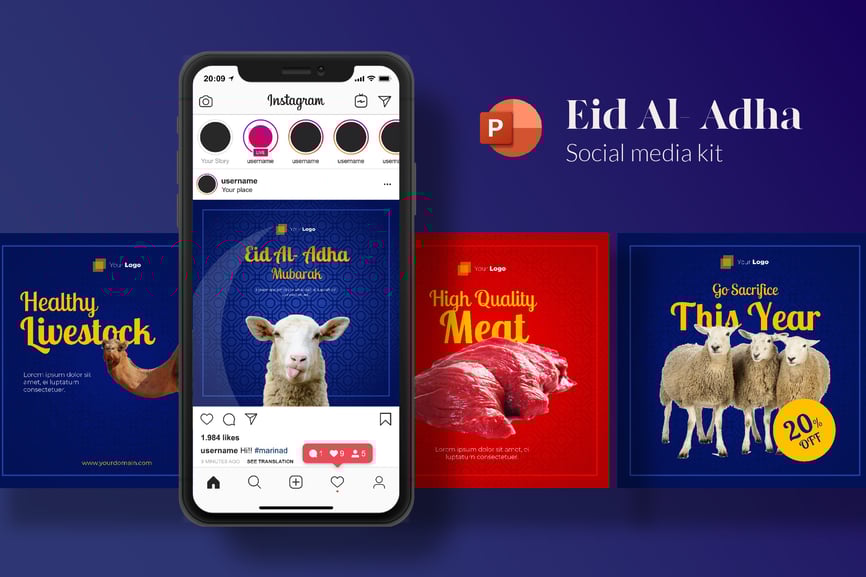 Eid Mubarak Social Media Kit - PowerPoint