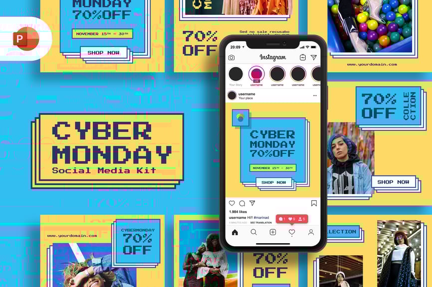 Cyber Monday Social Media Kit - PowerPoint