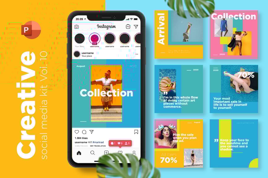 Creative Social Media Kit Vol. 10 - PowerPoint