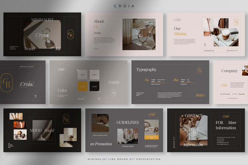 Croía - Minimalist Brand Kit Presentation PPT