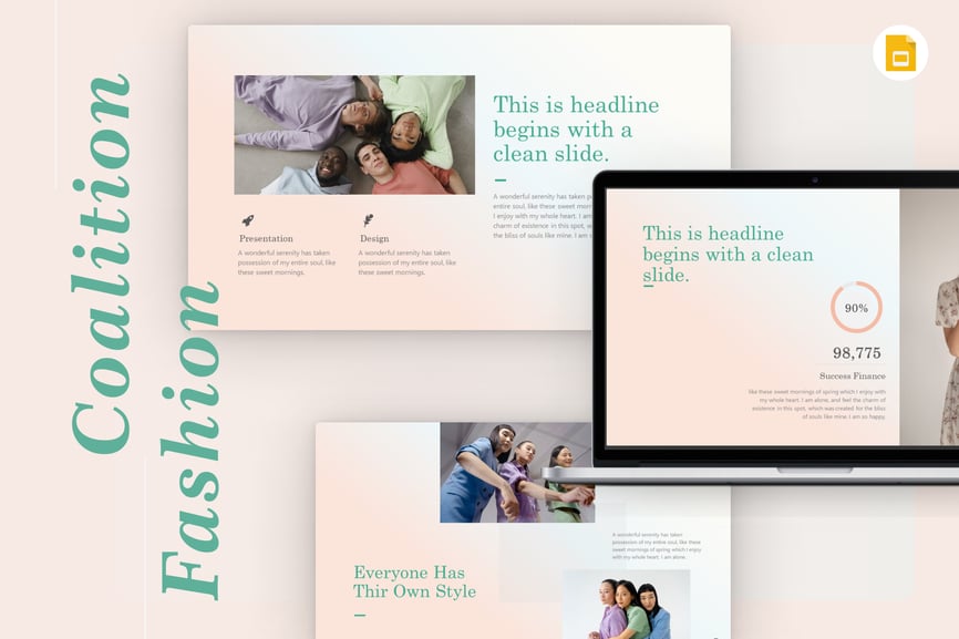 60 FashionCoalition Pink Modern Fashion Google Slides