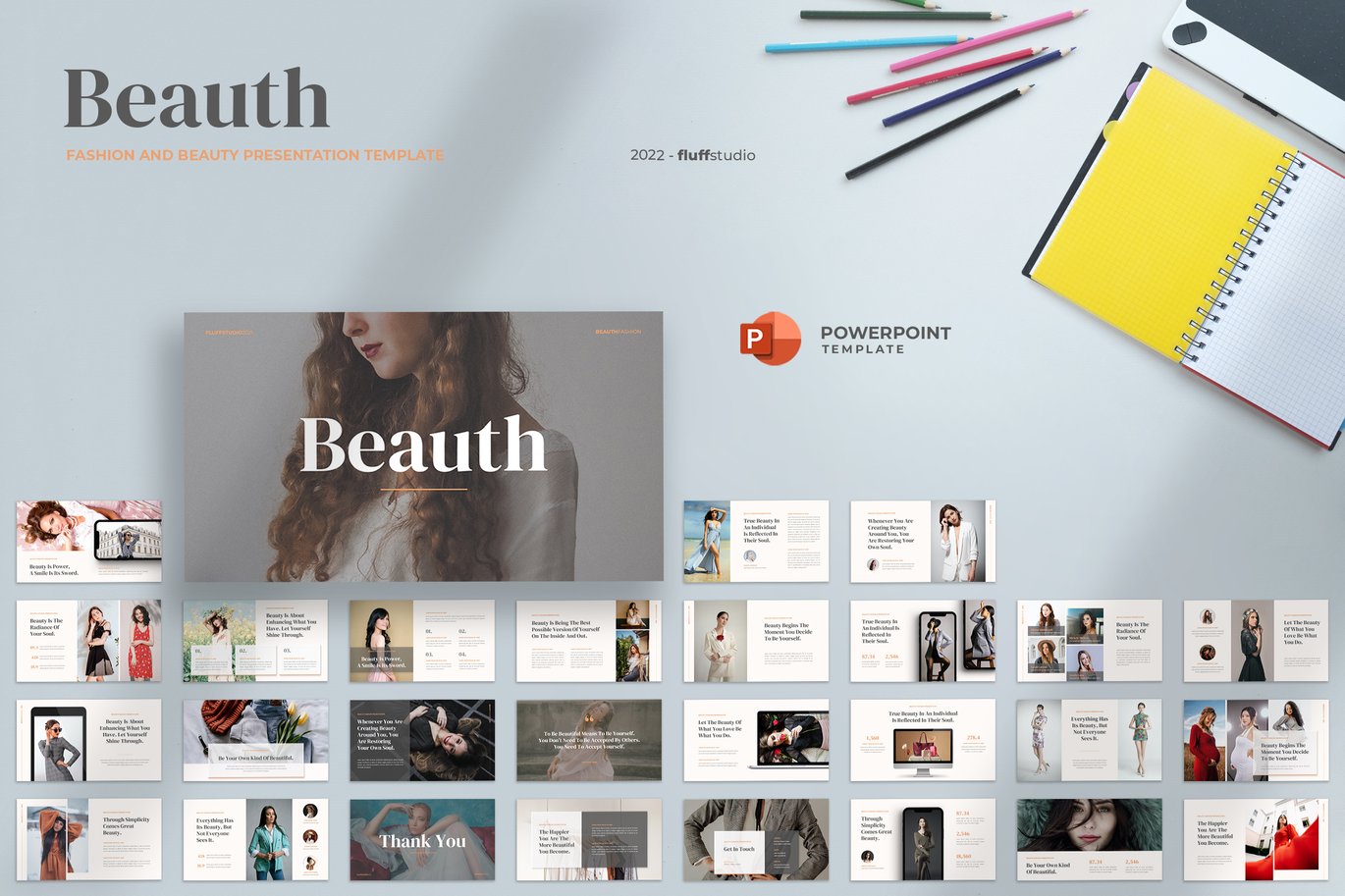 23 Beauth - Fashion and Beauty PowerPoint Template