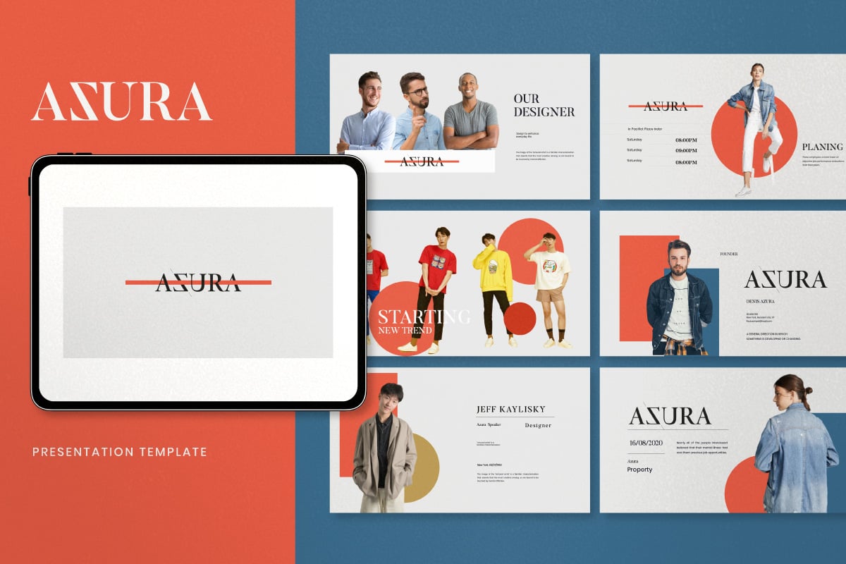 21 Azura - Minimal Fashion Powerpoint Templates