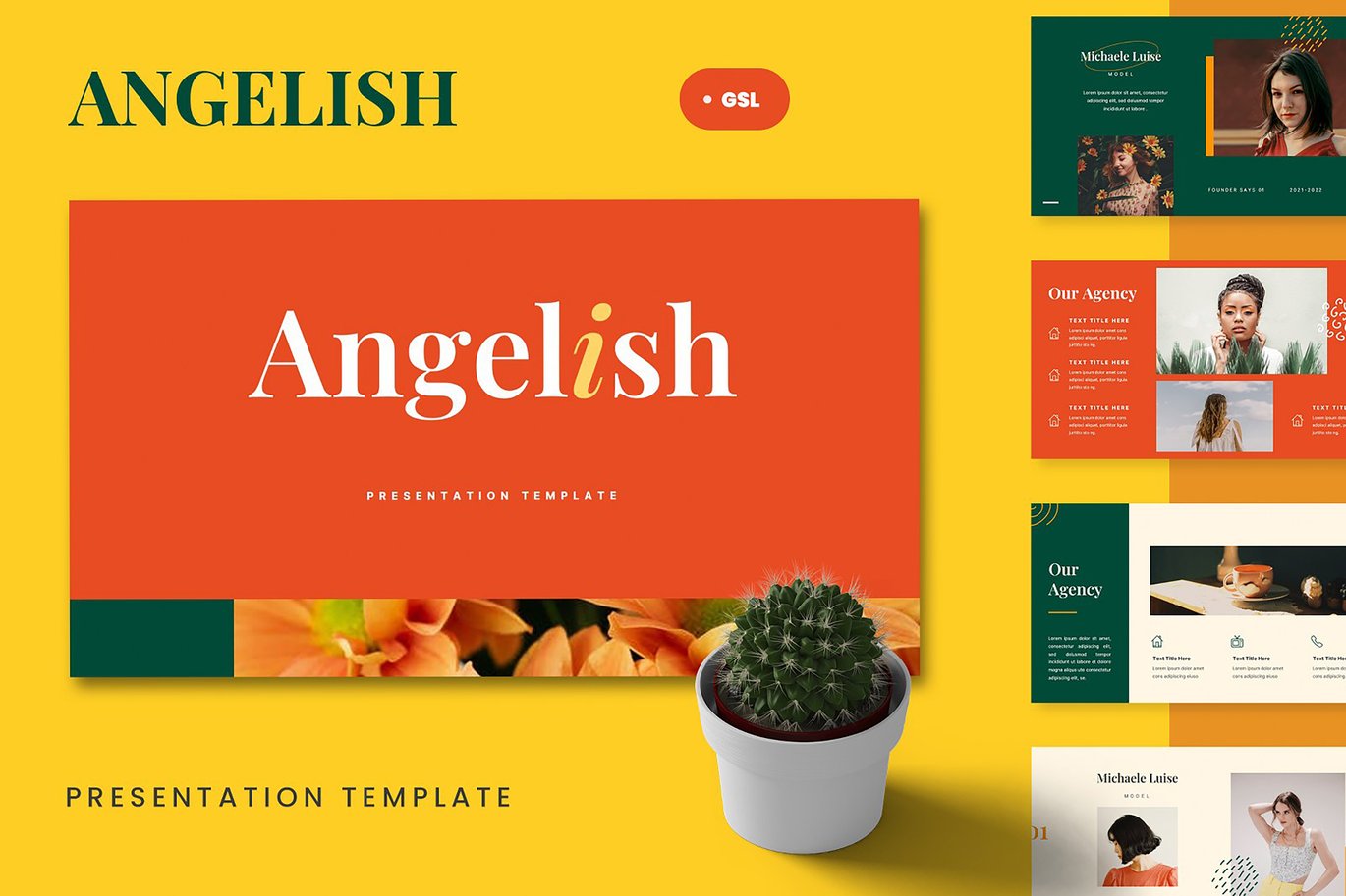 10 Angelish - Creative Fashion Google Slide Template
