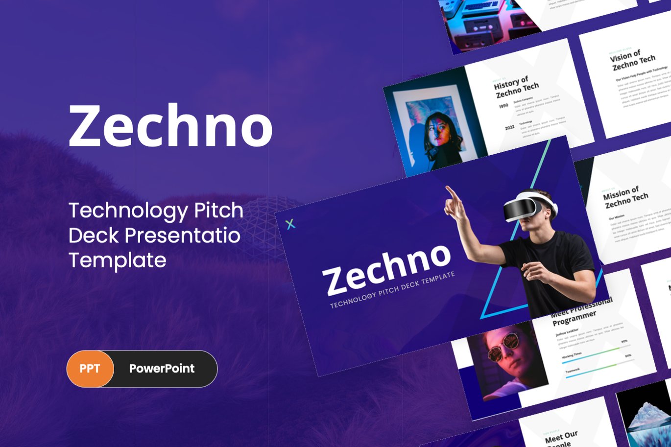 292 Zechno - Technology PowerPoint Template