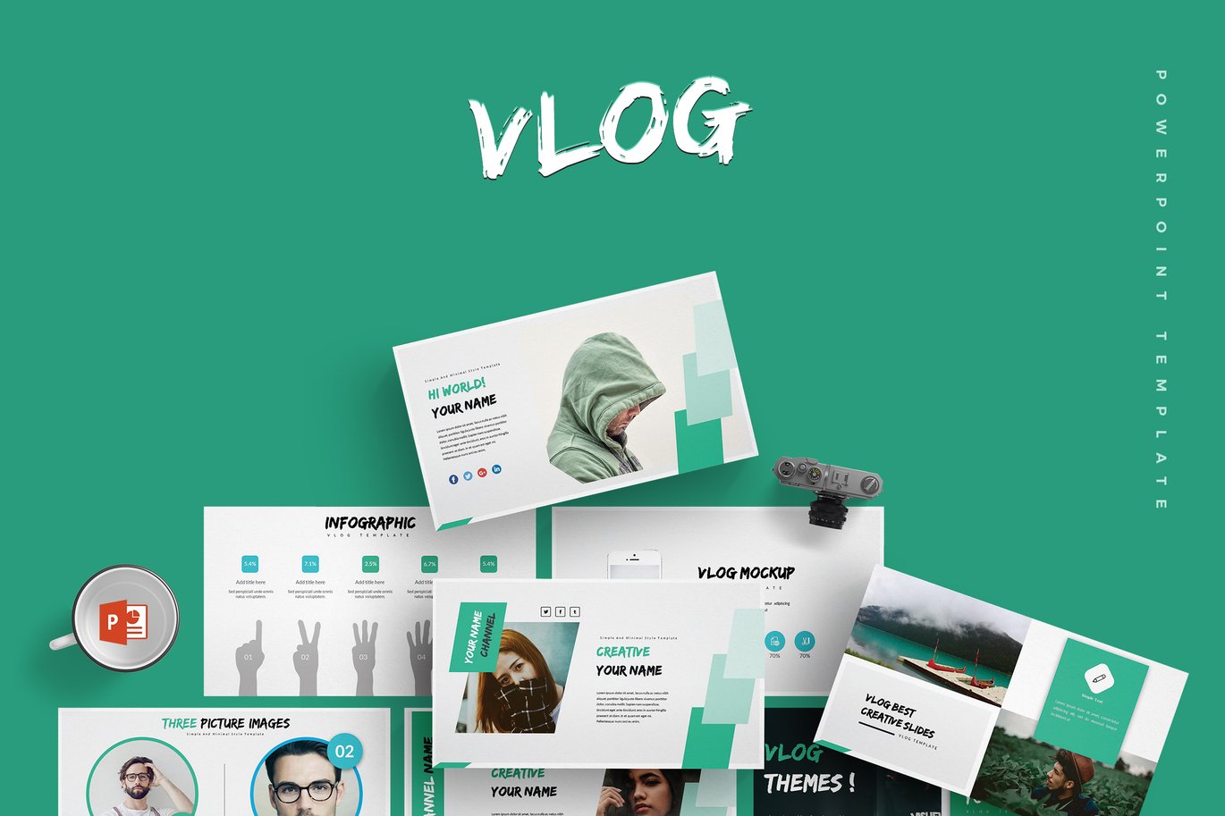 284 Vlog - Powerpoint Template