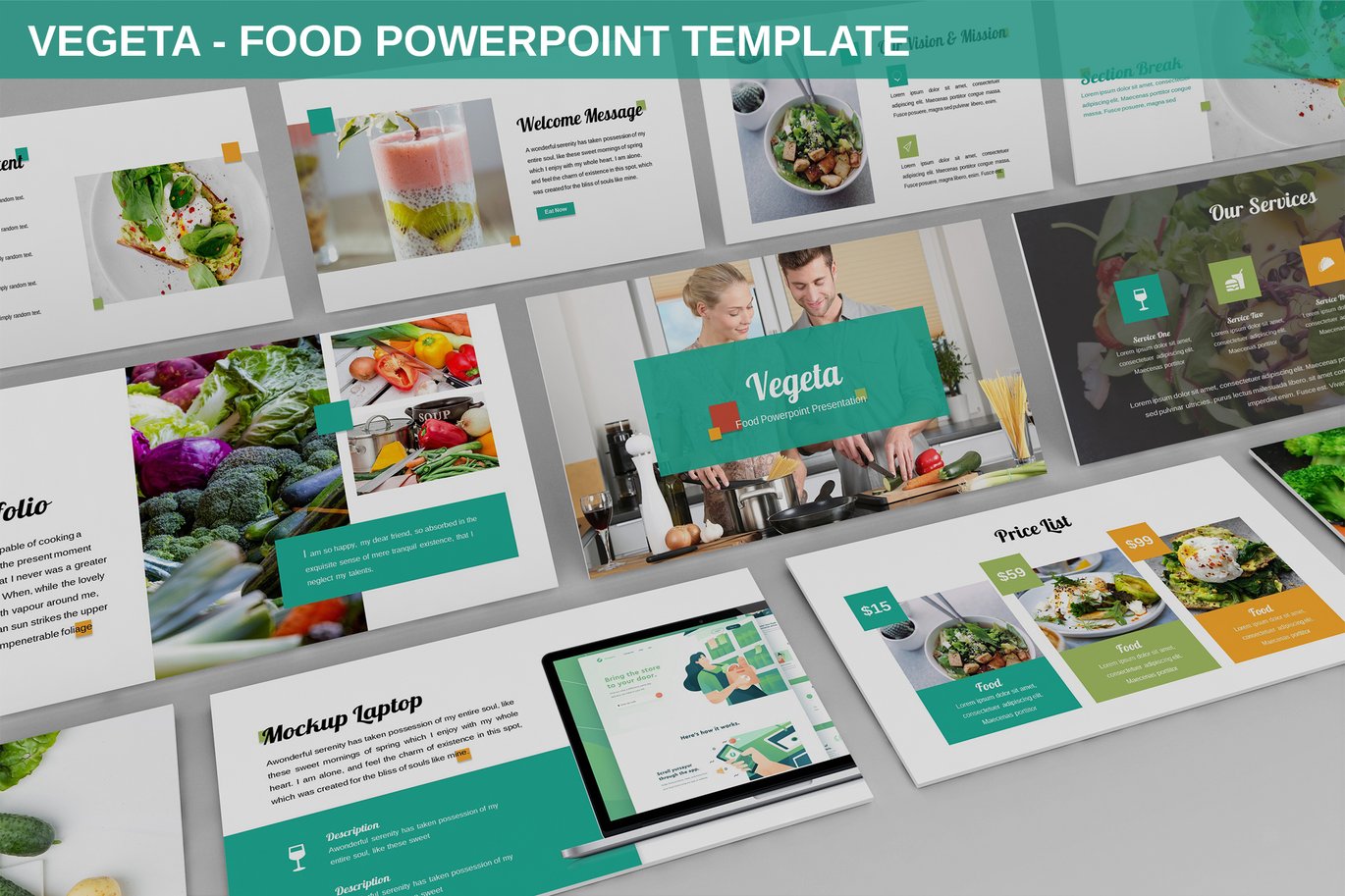 278 Vegeta - Food Powerpoint Template