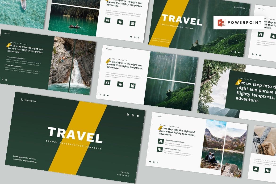 272 Travel - Traveling & Adventure Powerpoint Template