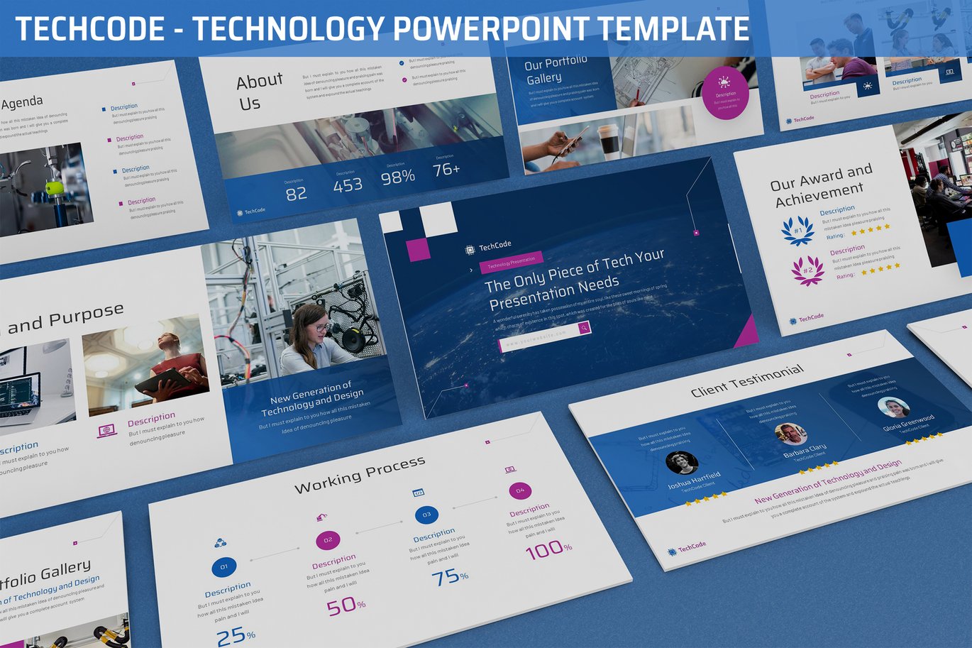 261 Techcode - Technology Powerpoint Template