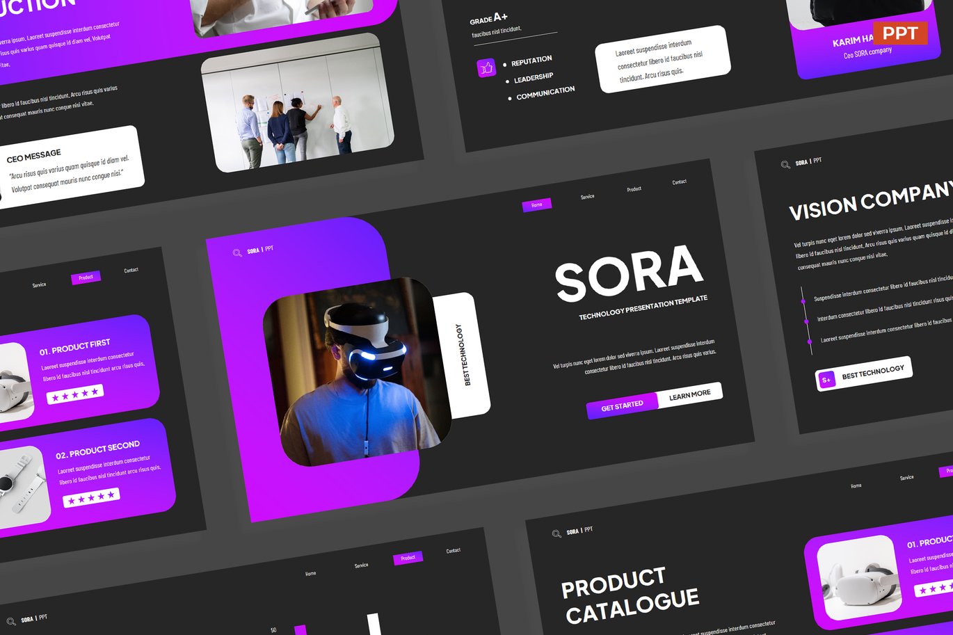 Technology Business Gradient Pink Purple 002