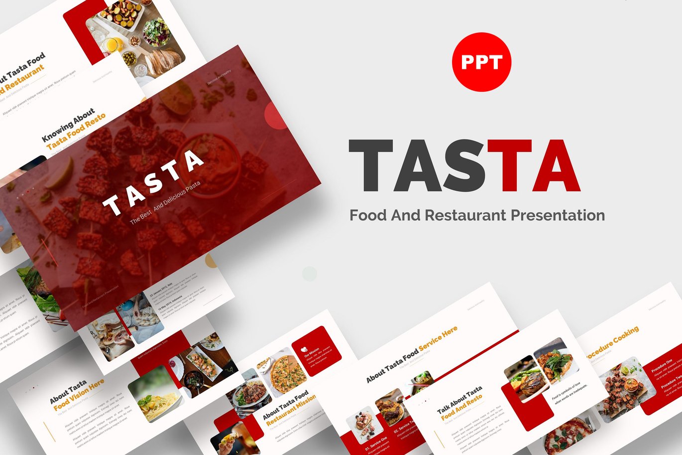 Tasta - Food And Restaurant Powerpoint Template