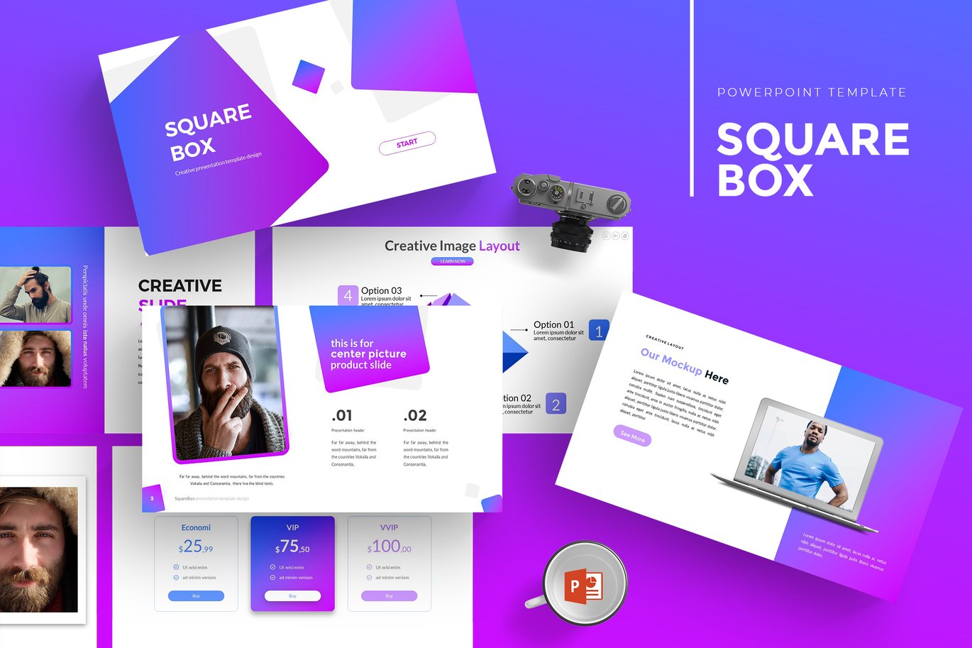252 SquareBox - Powerpoint Template