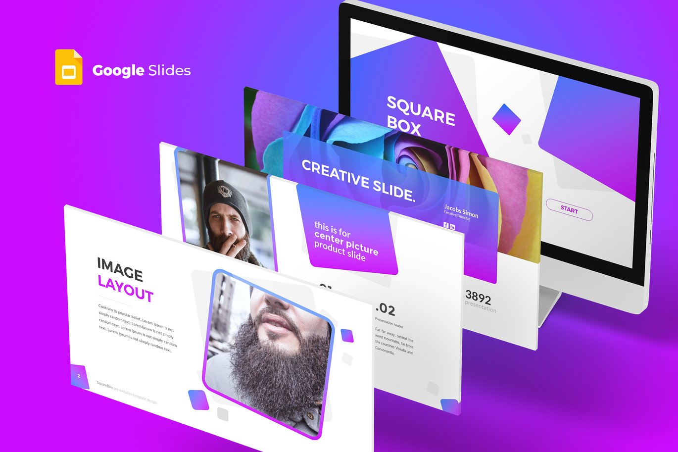 SquareBox - Google Slides Template