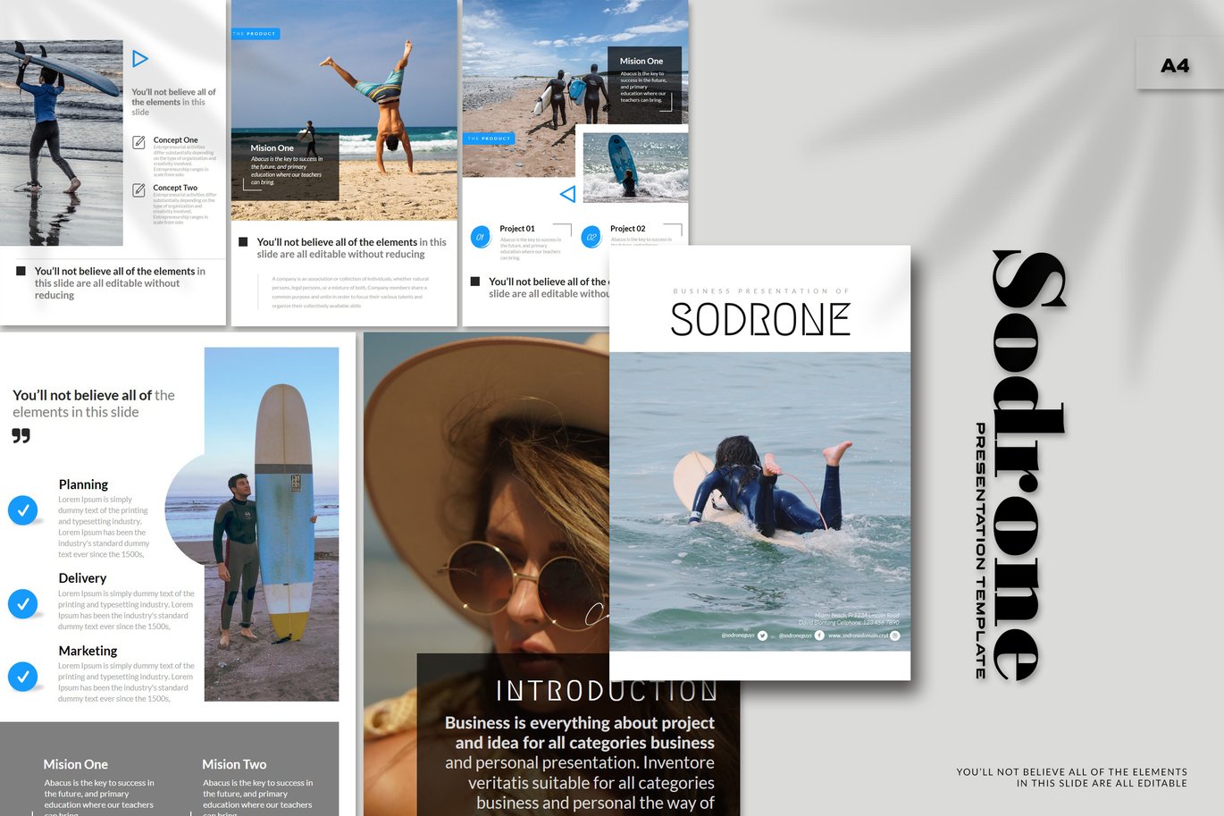 Sodrone - A4 Powerpoint Template