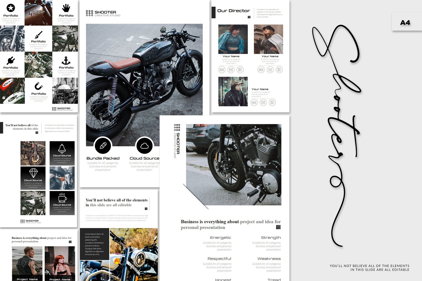 Shooter - A4 Powerpoint Template