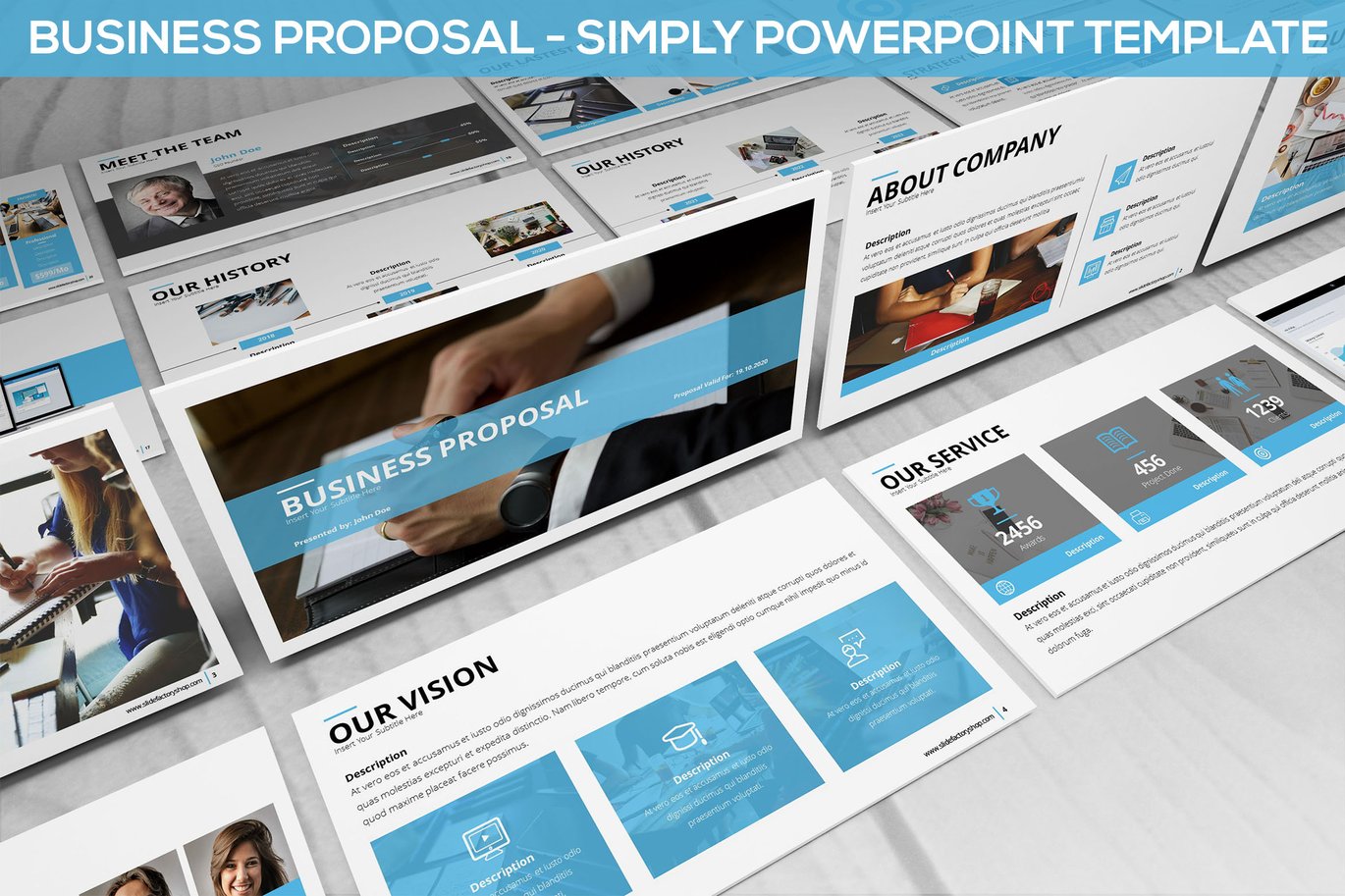 240 Simply Business Proposal - Powerpoint Template