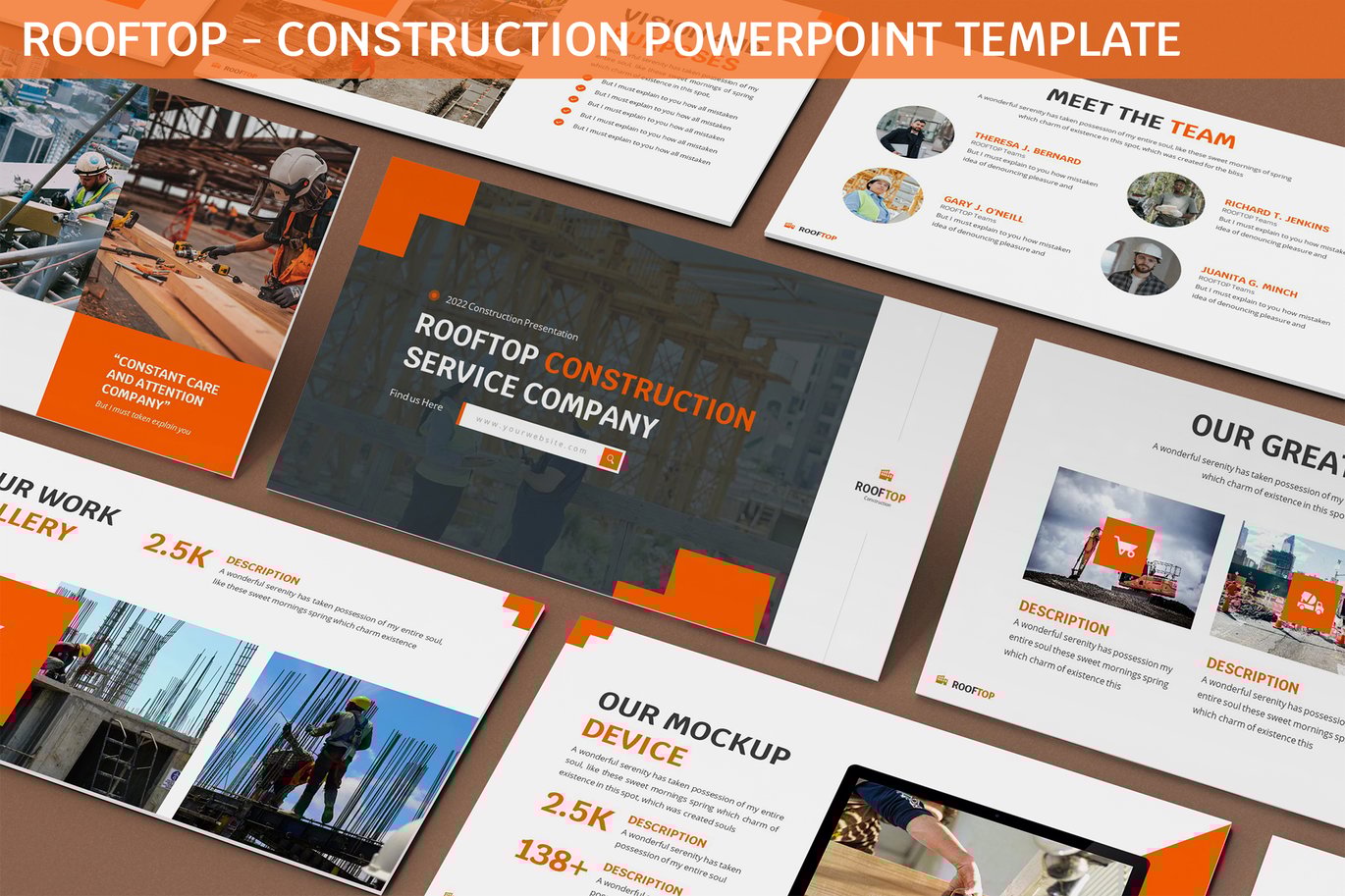 232 Rooftop - Construction Powerpoint Template