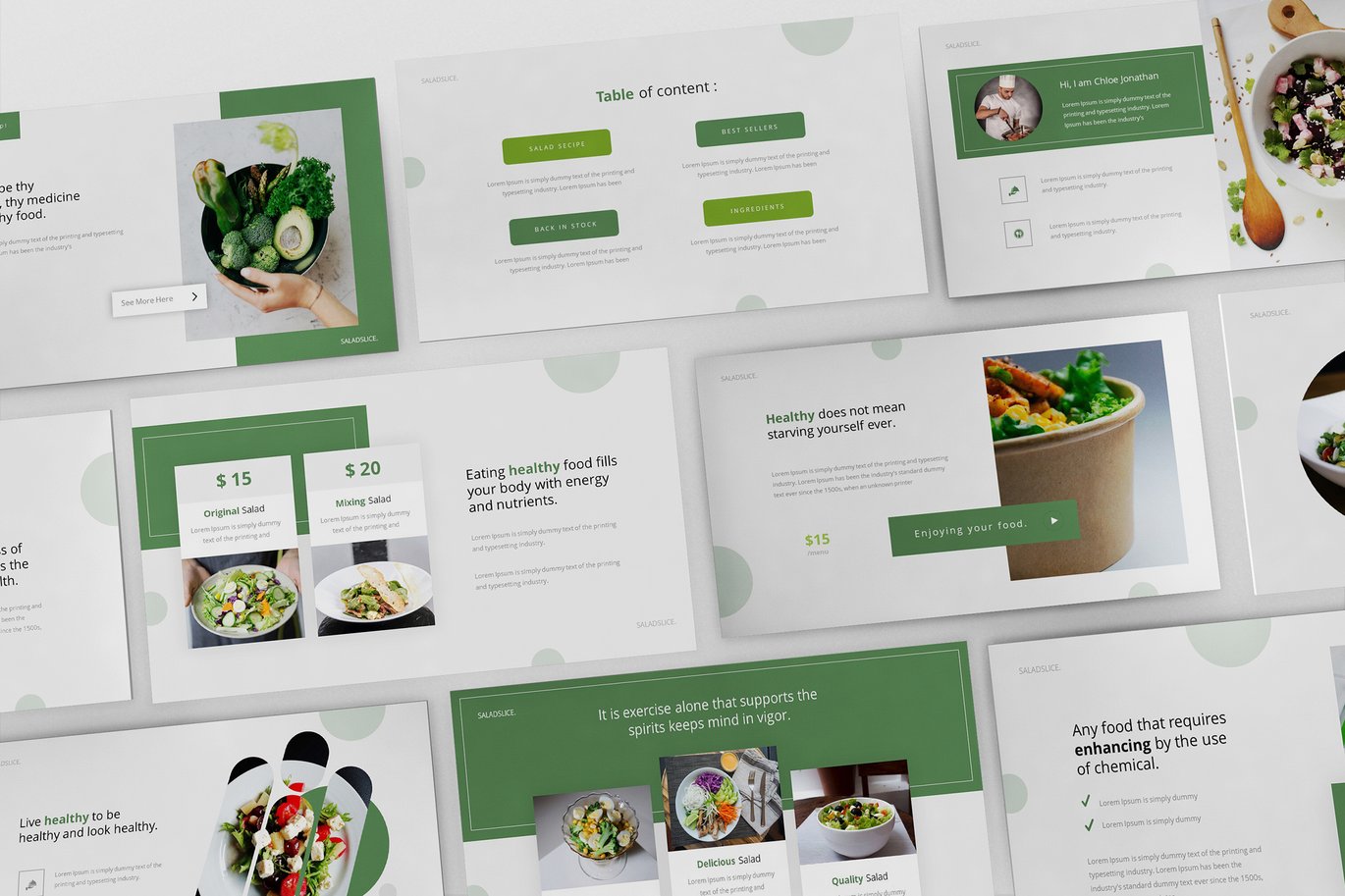 233 Saladslice Powerpoint Presentation Template