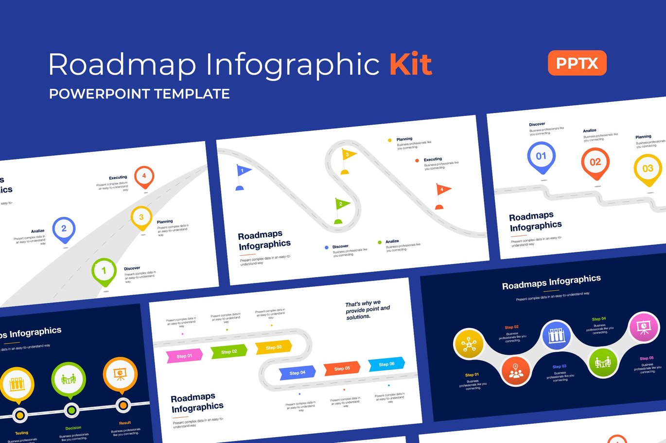 230 Roadmap Infographic Kit Powerpoint