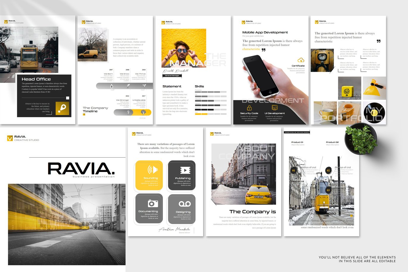 Ravia - A4 Powerpoint Template