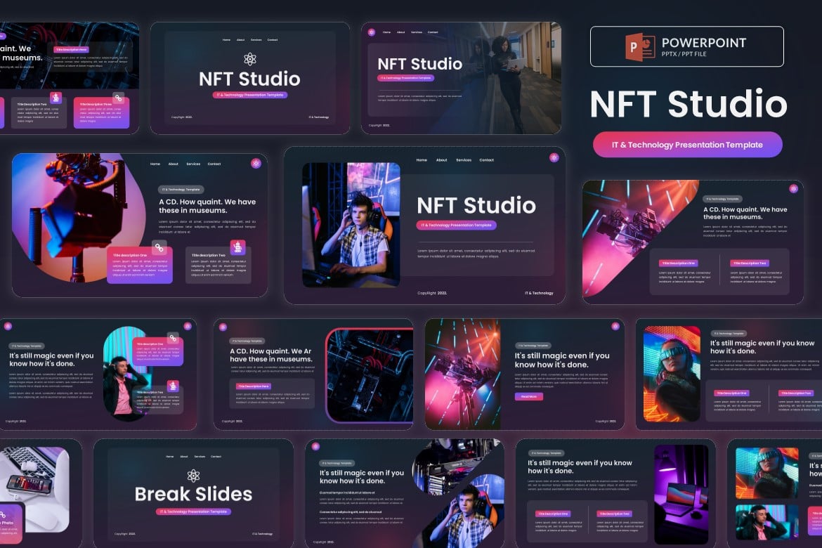 NFT Studio - IT & Technology Powerpoint Template