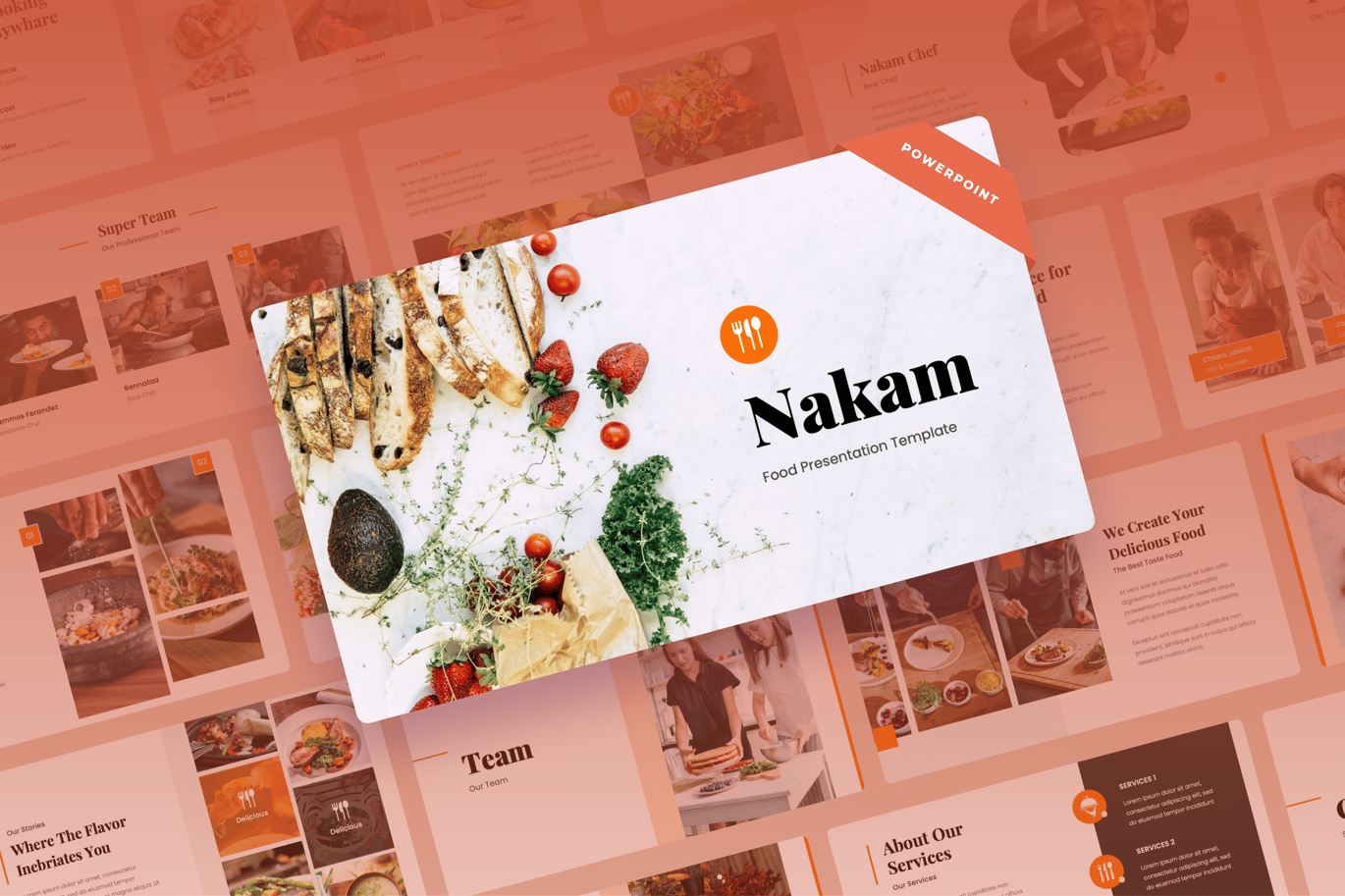 198 Nakam - Food & Restaurant Power Point Presentation