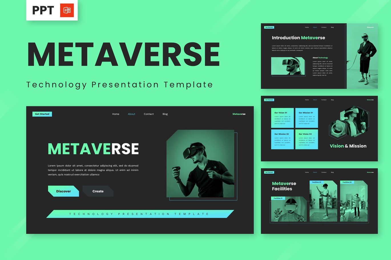 Metaverse - Technology Powerpoint Templates