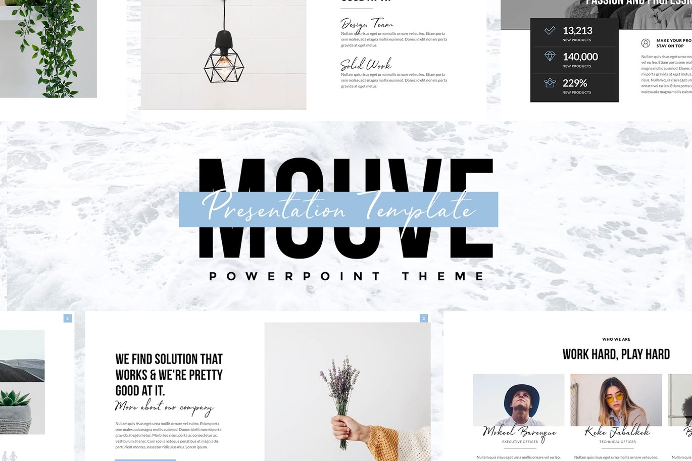 194 MOUVE - Elegant Powerpoint Template