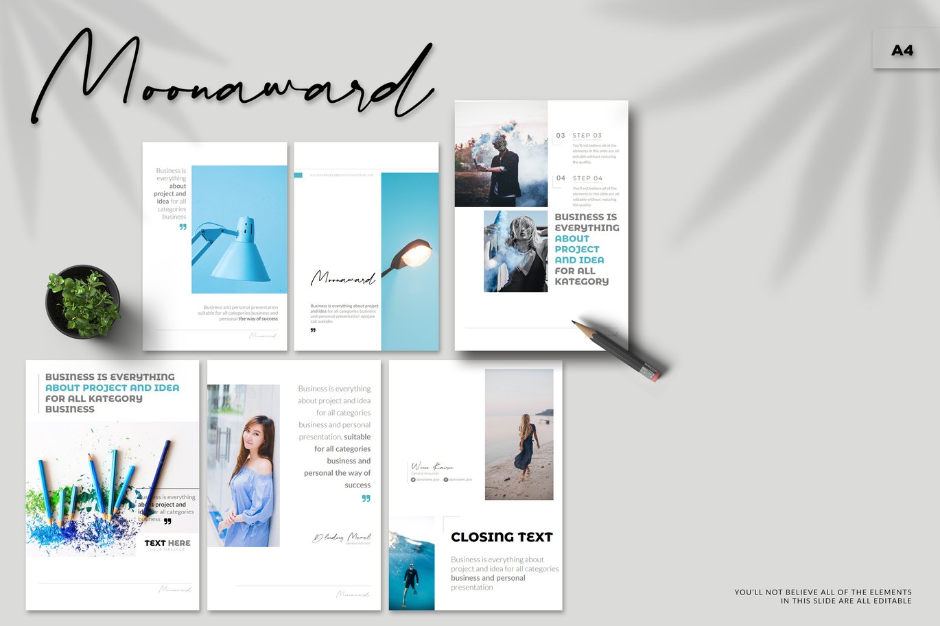 191 Moonaward - A4 Powerpoint Template