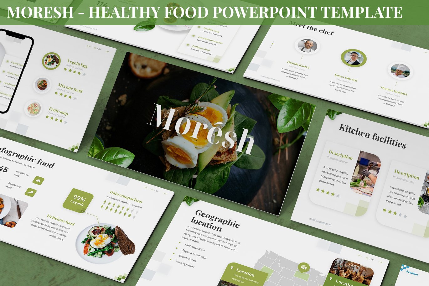 192 Moresh - Healthy Food Powerpoint Template