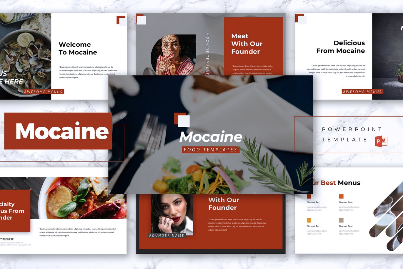 185 MOCAINE - Restaurant & Food Powerpoint Template