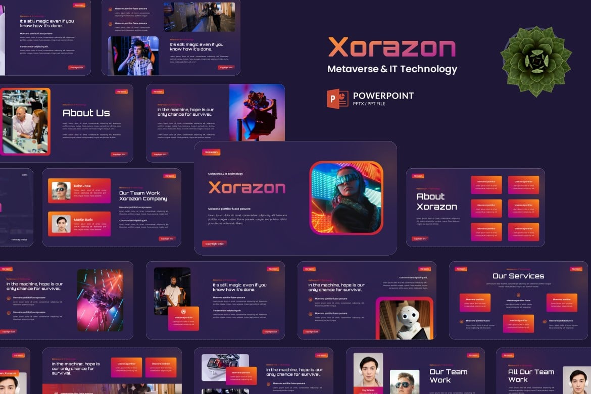 Metaverse & IT Technology Powerpoint Template