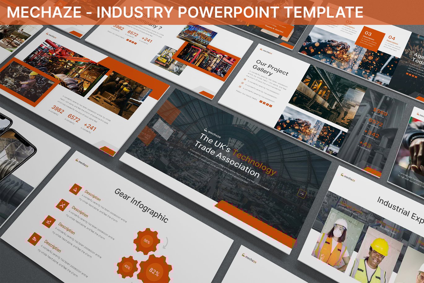 179 Mechaze - Industry Powerpoint Template