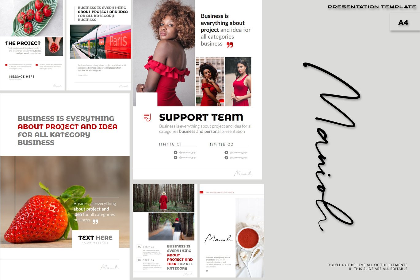 Manioh - A4 Powerpoint Template