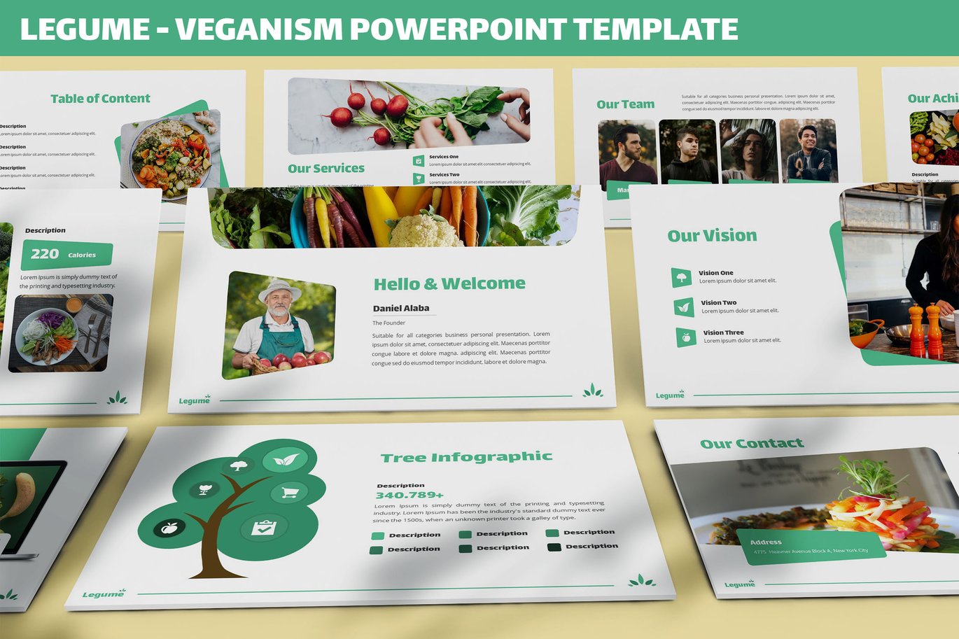 Legume - Veganism Powerpoint Template