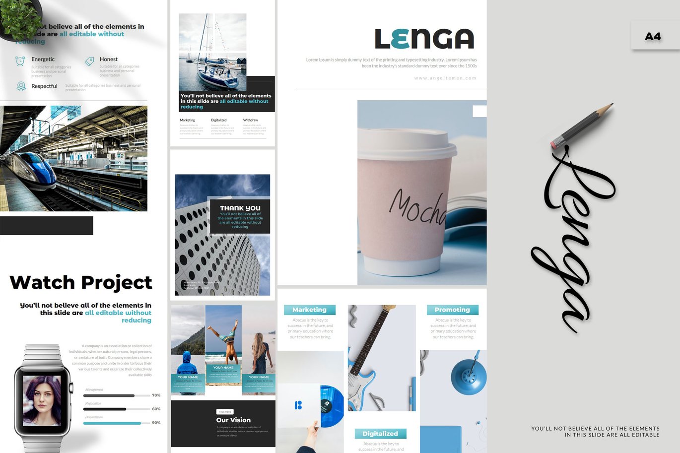 Lenga - A4 Powerpoint Template