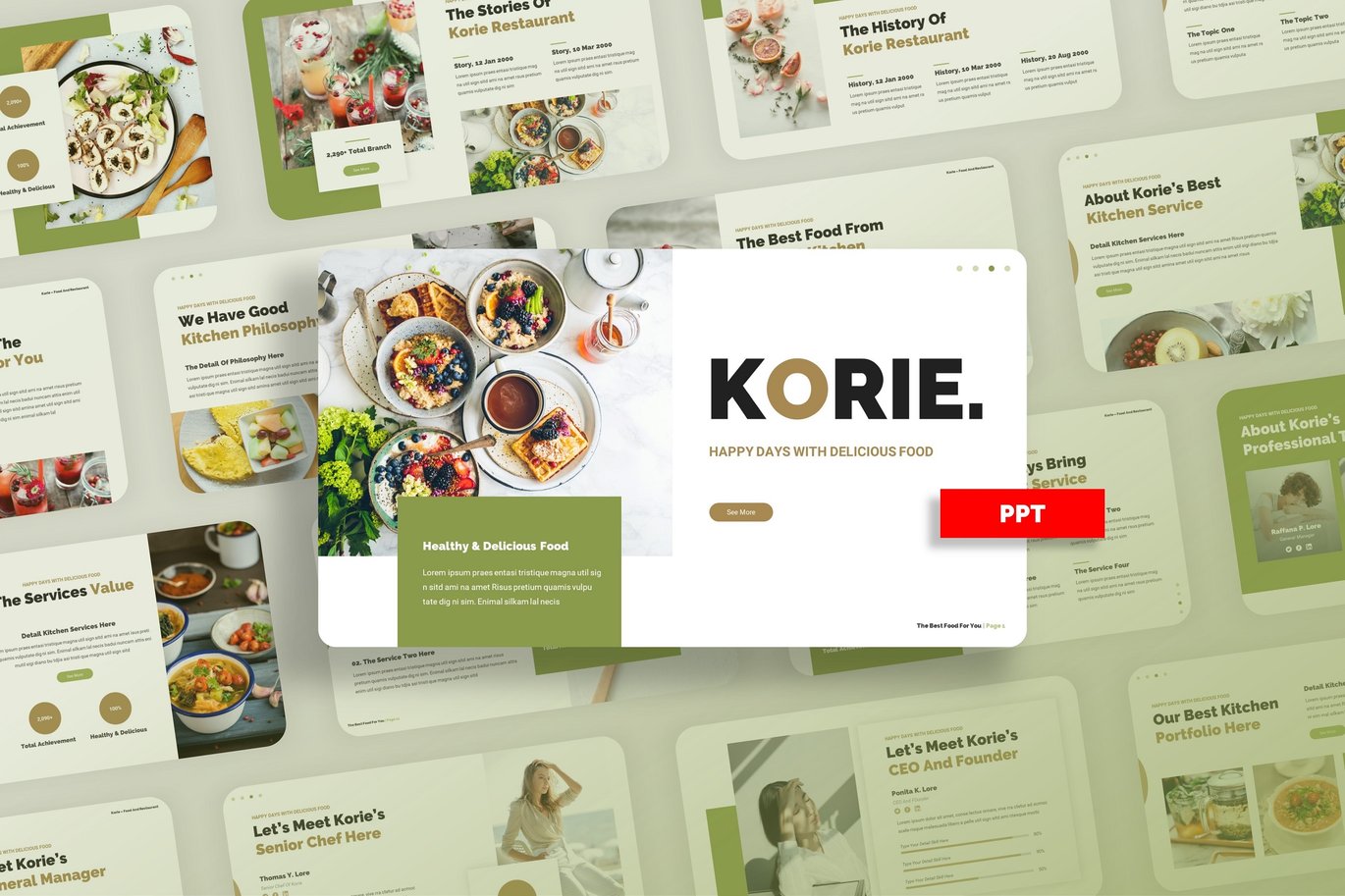 Korie - Food And Restaurant PowerPoint Template