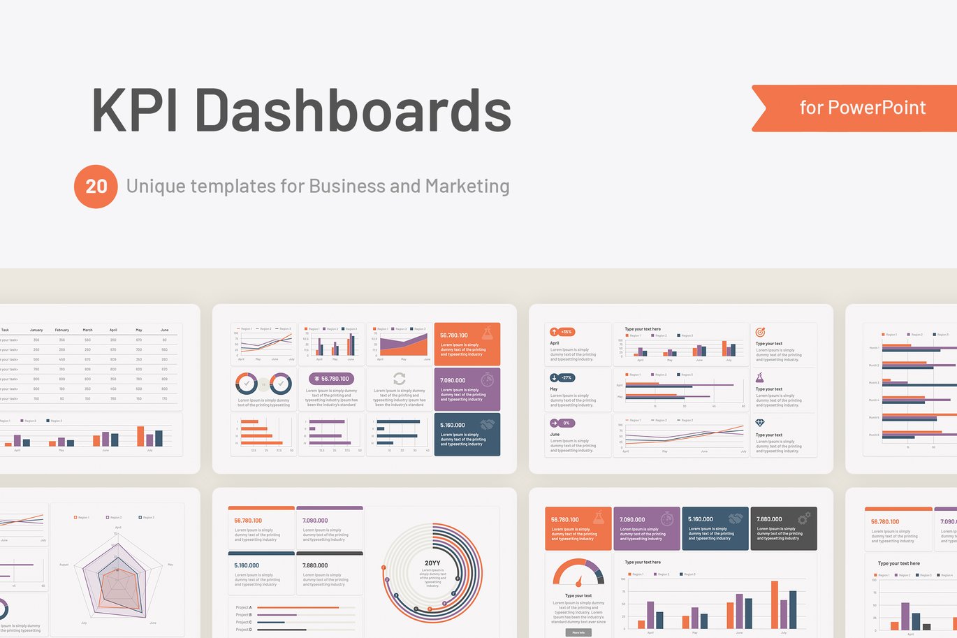 KPI Dashboard Kit PowerPoint Templates