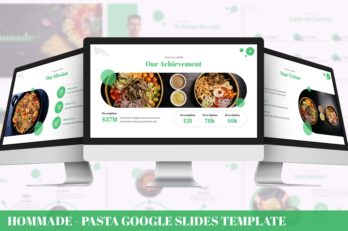 Hommade - Pasta Google Slides Template