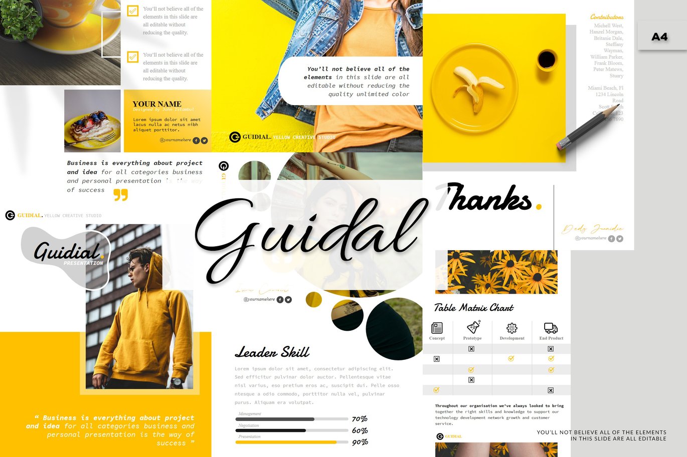Guidial - A4 Powerpoint Template
