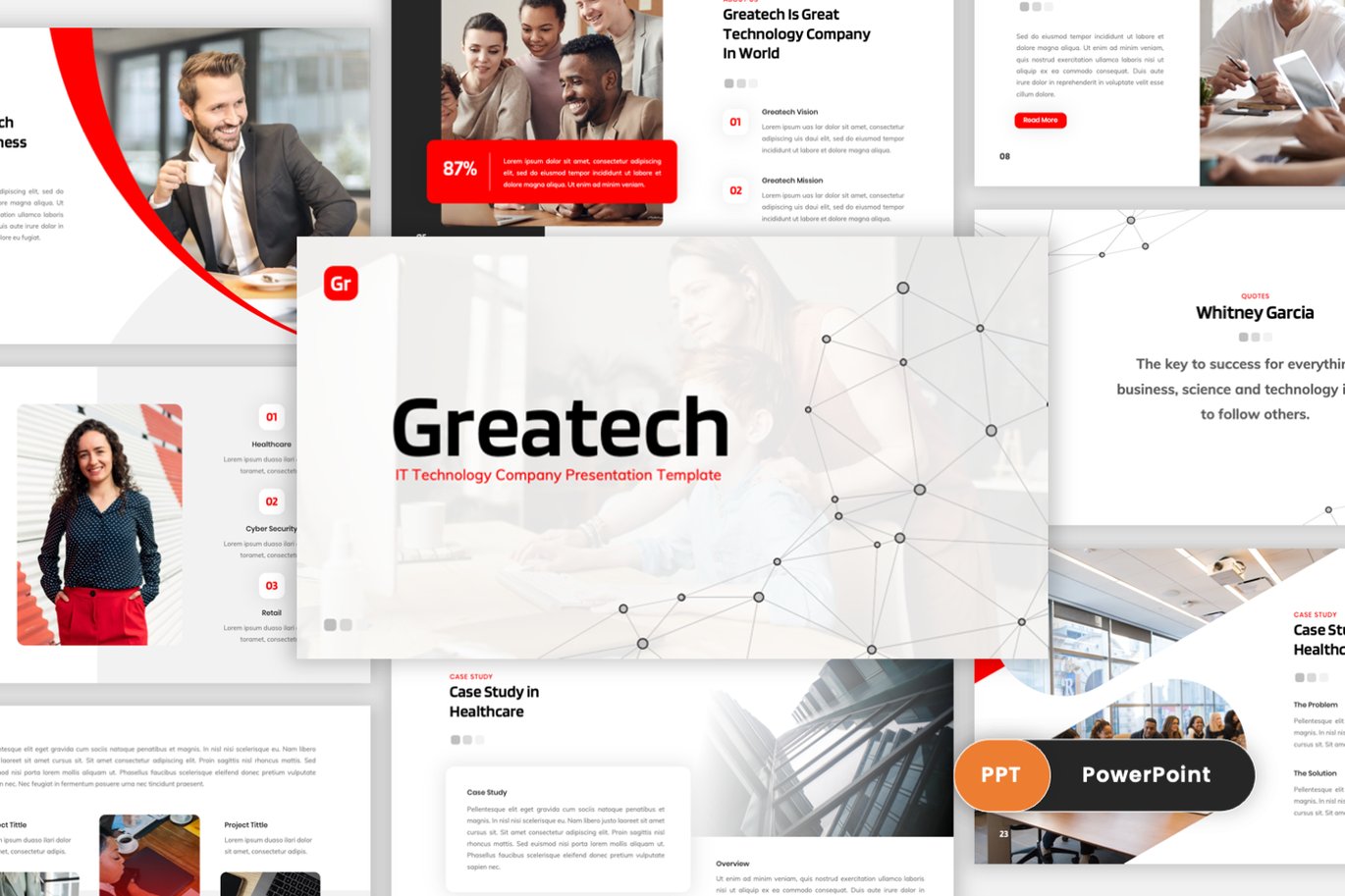 127 Greatech - IT & Technology PowerPoint Template