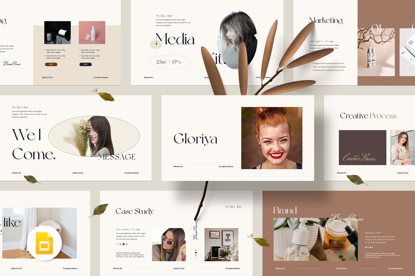 Gloriya Media Kit Template